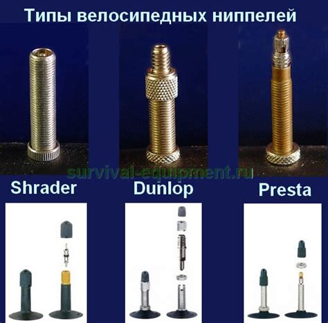 Виды ниппелей для велосипедов и их особенности