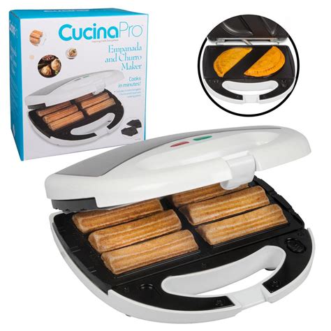 Cucinapro 78 Sq In White Empanada Maker And Churro Maker With Lid Ccp