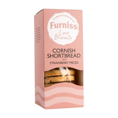 Furniss Cornish Shortbread With Strawberry Pieces 12x200g The Gorgeous Food Company