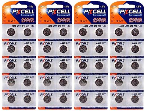 Pkcell Count Ag Lr Button Cell Alkaline Batteries V Coin Cell