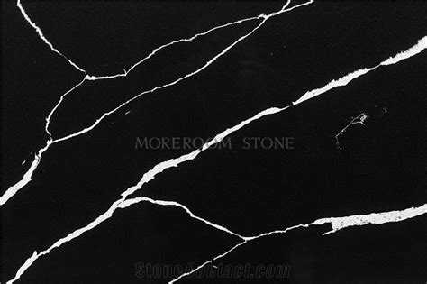 Calacatta Black Quartz White Vein Kitchen Countertops Foshan Mono