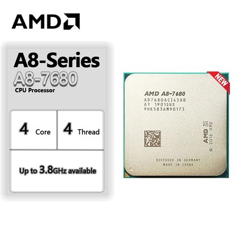 Amd A8 Series A8 7680 A8 7680 3 5ghz Quad Core Quad Thread Cpu Processor Ad7680aci43ab 45w