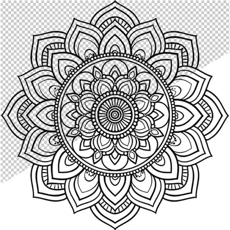 mandala template coloring psd  high quality  psd templates