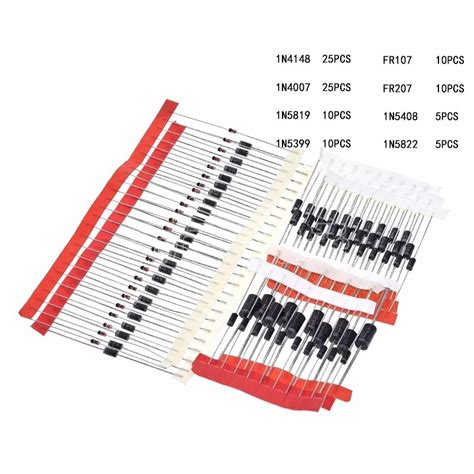 Fast Switching Schottky Diode Kit Set 1n4148 1n4007 1n5819 1n5399