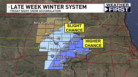 Accumulating snow possible in eastern Iowa Friday night into Saturday ...