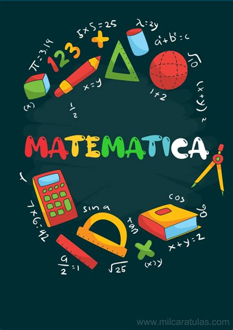 Portadas Para Cuadernos De Matemática 【2020 】 Math Design Math Logo