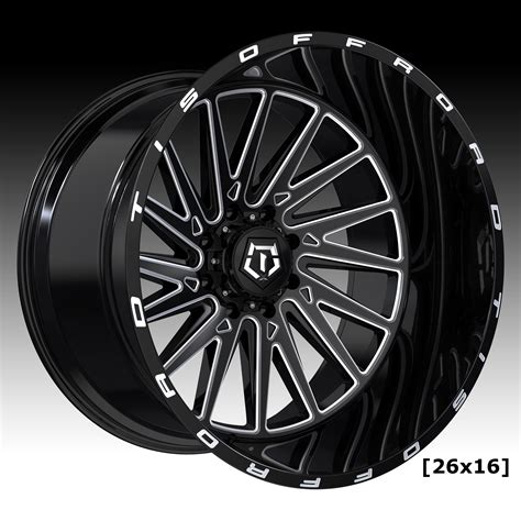 Tis Wheels 547bm Gloss Black Milled Custom Wheels Rims 547bm Tis