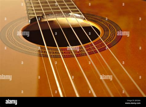 Classic Spanish Guitar Close Up Classic Musical Instruments Stock