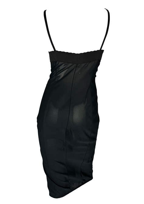 S S 2003 Dolce And Gabbana Sex And Love Runway Sheer Bustier Black Dress For Sale At 1stdibs