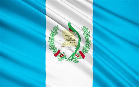 De Kaart Van Guatemala Op Een Wereldkaart Wordt Gevestigd Met Vlag En