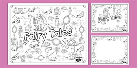 Let S Doodle Fairy Tales Coloring Sheets Profesor Hizo