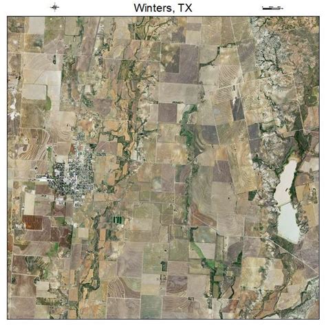 Aerial Photography Map of Winters, TX Texas