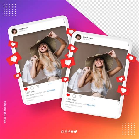 Premium Psd Mockup Template Instagram Feed