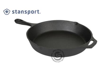 Stansport Pre Seasoned Cast Iron Fry Pan 12in Tenda Canada