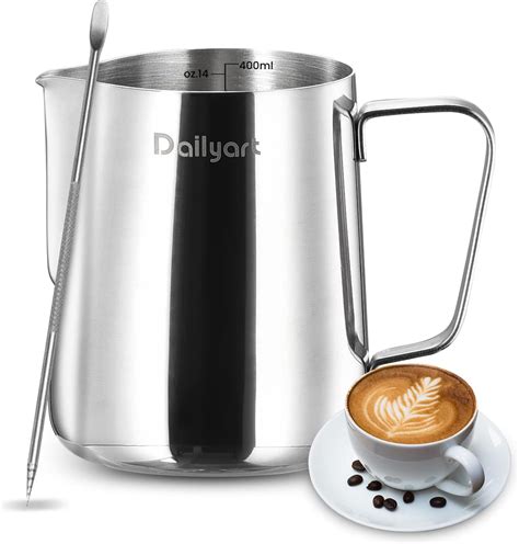 Amazon Milk Frothing Pitcher Dailyart 14oz 400ml Milk Frother Cup