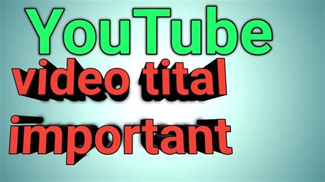 Video Title Kya Hota Hai How To Write A Video Title How To Create A