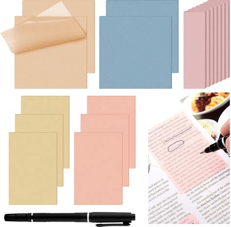 Amazon Pcs Clear Sticky Notes Transparent Sticky Note Pastel