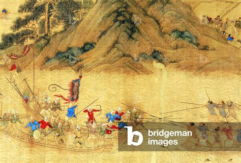 Image of Battle between 'wokou' pirates and Ming Dynasty forces, Taiwan, 16th by Qiu Ying (c ...