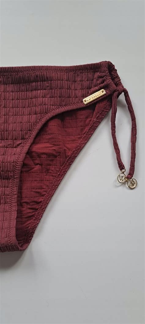 Dół od stroju kąpielowego bikini strój Watercult wiązania ozdobne bordor Watercool Moda