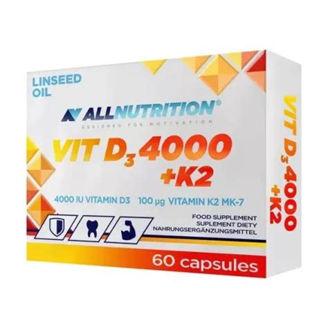 Vit D3 4000 K2 60 kapsułek AllNutrition