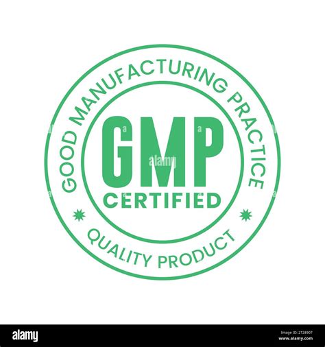 Gmp Good Manufacturing Practice Certified Logo Stock Vector Image And Art