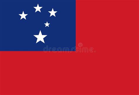 Amazing Samoan Flag Illustrator Country Flags Stock Vector