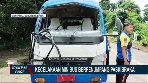 Hilang Kendali Minibus Berpenumpang Paskibraka Terguling Di Desa