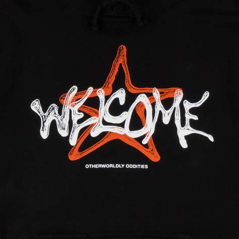 Welcome Skateboards Vega Pullover Hooded Sweatshirt Black Welcome Skate Store