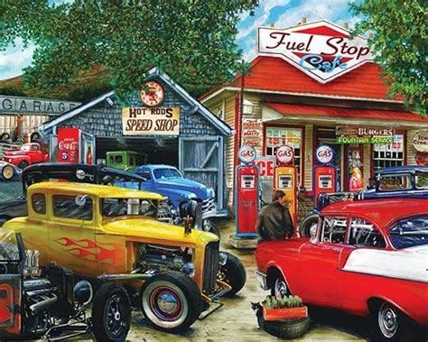 Amazon Springbok S 1000 Piece Jigsaw Puzzle Hot Rod Cafe Made In