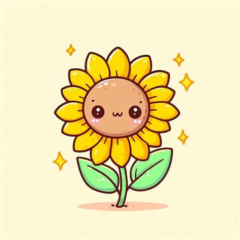 Premium Vector | Cute sunflower cartoon