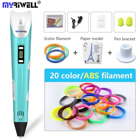 Myriwell Original RP 100B 3D Printing Pen 1 75mm ABS Smart 3D Drawing