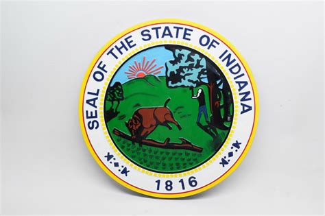 Indiana State Seal Plaque – Scalecraft