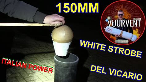 Inch Shell White Strobe Del Vicario Vuurwerk Fireworks