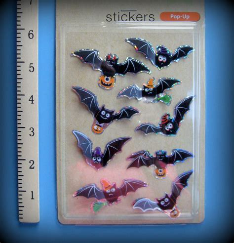 HALLOWEEN BAT STICKERS/ Pop-up Bat Stickers/ Holographic - Etsy