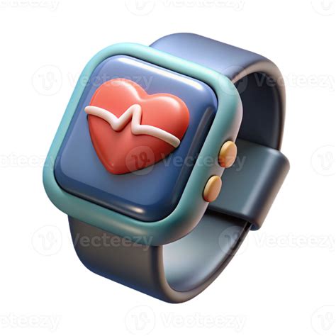 elegant traditional Smartwatch Showing Heart Rate Data Isolated Element