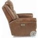 Oscar Light Brown Power Recliner With Power Headrest And Lumbar From