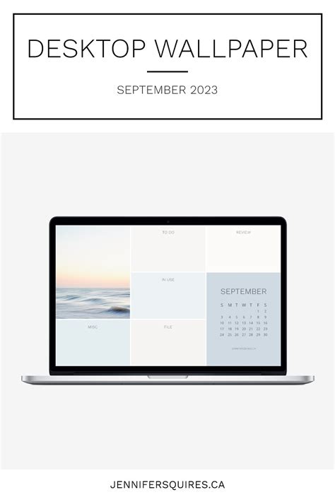 September 2023 Desktop Wallpaper Organizer Coastal Aesthetic