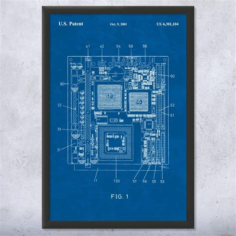 Framed Motherboard Wall Art Print Computer Decor Lab Art - Etsy