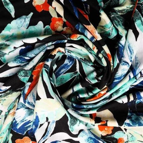 Multicolor Floral Print Rayon Fabric At Rs