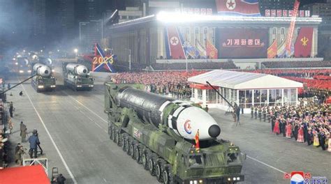 N Korea Shows Off Largest Ever Number Of Nuclear Missiles At Nighttime