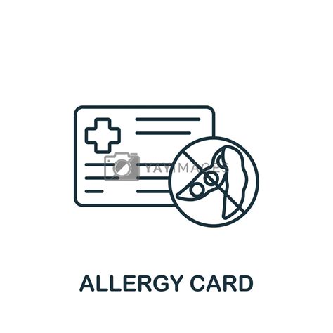 Allergy Card Icon Monochrome Simple Allergy Icon For Templates Web