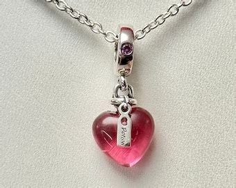 Pandora Charms Pandora Love Potion Women S Murano Glass Heart Dangle