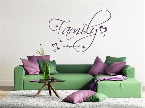 Wandtattoo Familie für das Wohnzimmer 8 Größen 47 Farben