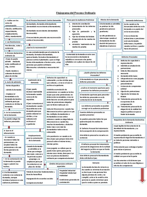 Flujograma Del Proceso Ordinario Ejemplo Pdf Demanda Judicial