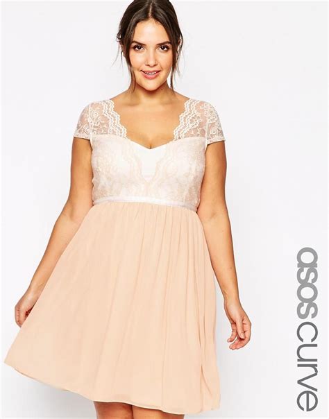 Asos Curve Scalloped Lace Skater Dress At Asos Lace Skater Dress