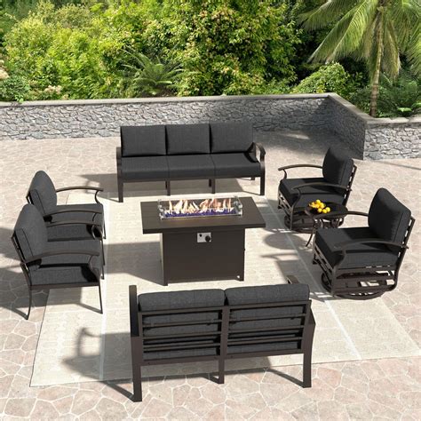 Amazon Kullavik Aluminum Patio Furniture Set Pieces Seat Metal