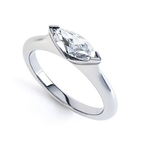 Atlantis East West Marquise Diamond Engagement Ring Marquise