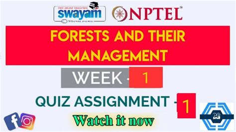 Forests And Their Management Week 1 Quiz Answer Solution 2024 NPTEL