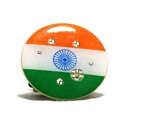 Buy Vinayaks Tricolour Tiranga Indian Flag Badge With Blinking Led