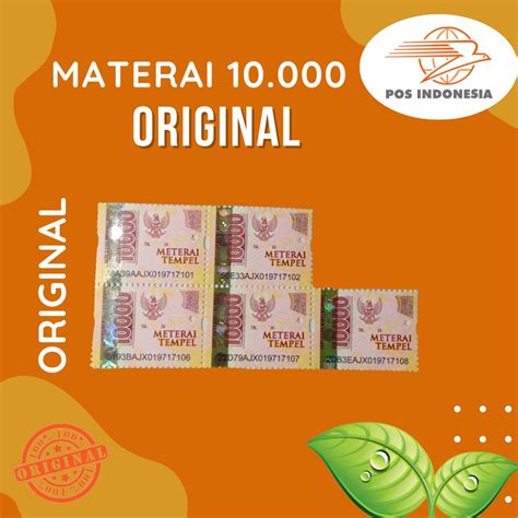 Jual Materai 10000 Asli Shopee Indonesia